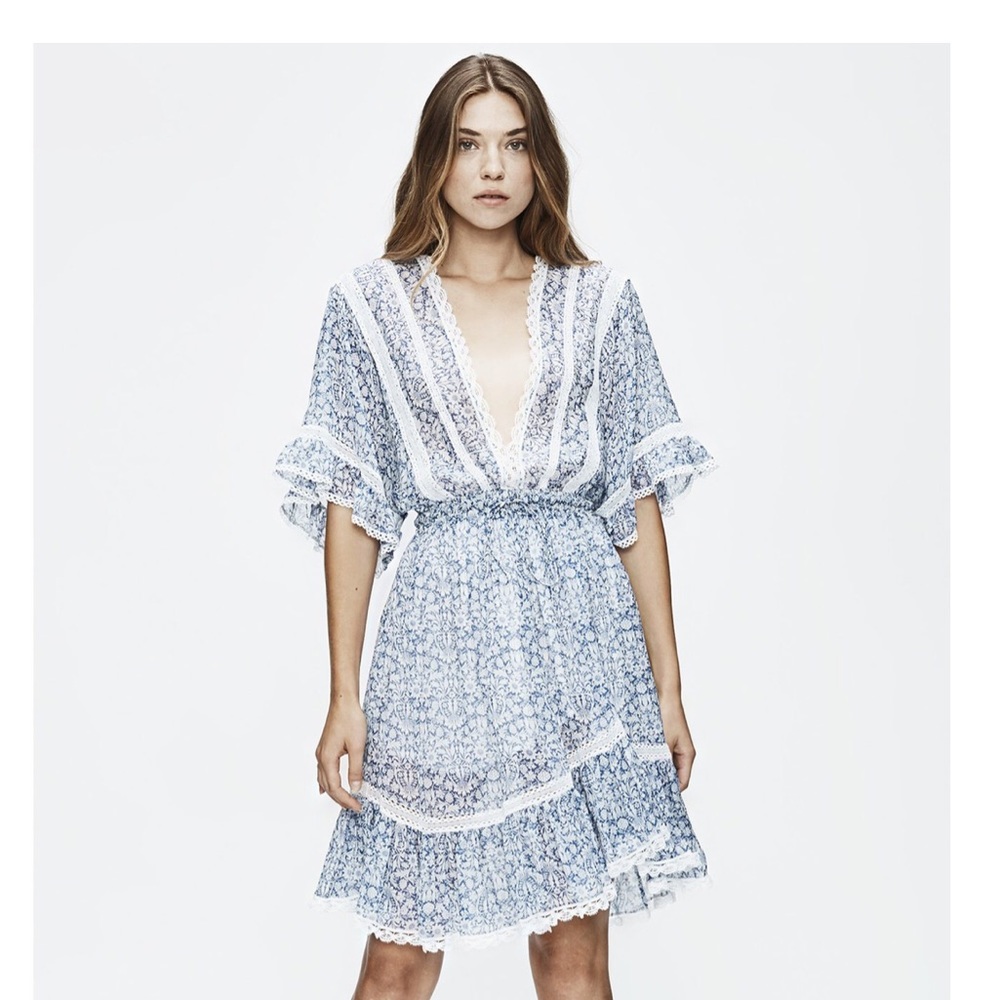 Love Sam Floral Drawstring Waist Dress